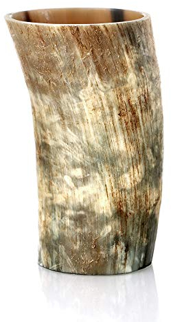 Eburya Hornbecher natur/roh - 0,3 l Mittelalter Wikinger Becher - echtes Rinderhorn