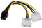 Akyga AK-CA-13 - Cable Adaptador (2 Conectores Molex Macho a PCI-E Hembra de 6 Pines, 15 cm)