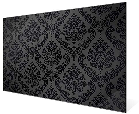 banjado® XXL Glas Magnettafel mit 4 Magneten - Magnetwand 100x70cm mit Motiv Black Deluxe - Memoboard/Pinnwand magnetisch, beschreibbar, perfekt für die Küche - Magnetboard Wandbild/Wandtafel