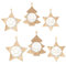 COM-FOUR® 6X Holzanhänger für den Weihnachtsbaum - Christbaumschmuck aus Holz - Holzverzierung Weihnachtsdeko mit tollen Motiven [Motivauswahl variiert] (6 Stück - Wintermotive)