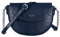 David Jones - Damen Kleine Krokodil Umhängetasche - Frauen Schultertasche PU Leder Halbe Runde Halbmond - Messenger Crossbody Bag Pochette Clutch Citytasche Abendtasche Mode Elegante - Blau