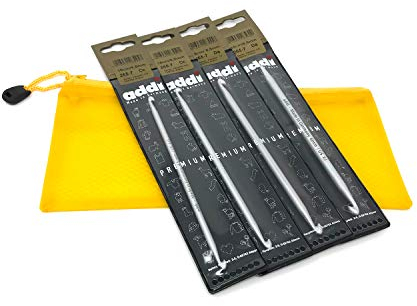 addi Tunesische Doppelhäkelnadel 4er-Set Stärke 4,5-5-5,5-6 mm