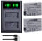 PowerTrust 2Pcs 1800mAh LPE8 LP-E8 Battery and Charger with type-C port for Canon EOS 700D, Rebel T5i, 650D, Rebel T4i, 600D, Rebel T3i, 550D,Rebel T2i, Kiss X7i X6i X5 X4
