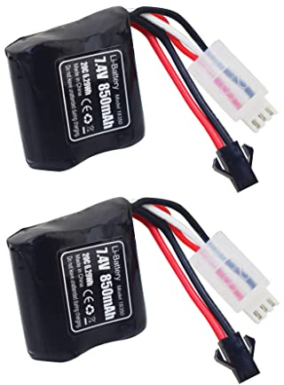 2PCS 7.4V 850mAh SM-2P Batteria al litio per Syma Q2 Q3 Skytech H100 T1 T02 H102 H106 H108 H120 Batteria per barca con telecomando