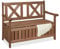 Relaxdays Gartenbank, Outdoorbank mit Stauraum, 2-Sitzer, HBT 85 x 115 x 60 cm, Sitztruhe mit Rückenlehne, dunkelbraun