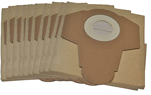 RocwooD 10 x Paper Dust Bag Fits RWWDVC1 15L Wet And Dry Vacuum Cleaner Hoover