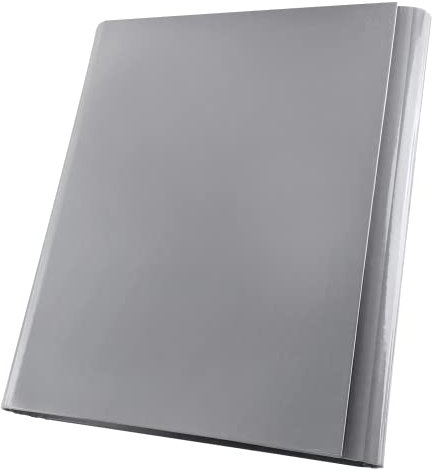 Netuno Sammelmappe A4 Pappe 40mm grau Dokumentenmappe Klappordner Kartonmappe mit Klettverschluss Mappe PP 1 Stück