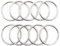 RUIBAVYA 50mm Runder O Ring Metallringe zu Herstellung von Pflanzenständerringen, Seilzwingen für Haustiere DIY Ring Stahl Zubehör（10er-Pack