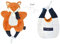 DOUDOU ET COMPAGNIE - Doudou Peluche Sac Renard- Tout Doux en Orange - Taille 30 cm - Collection Petits Futés - Idée Cadeau pour Enfants et Bébé - Garantie Doudou Perdu - DC3828