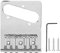 Pont de selle pour guitare électrique en métal argenté vintage Telecaster Fixed Bridge avec 6 selles pour guitare électrique TL