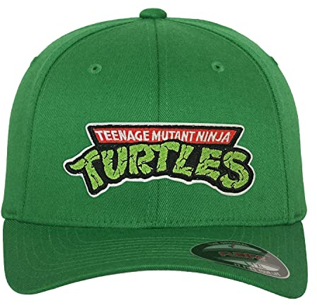Teenage Mutant Ninja Turtles Offizielles Lizenzprodukt TMNT Logo Flexfit Cap (Grün), Groß/X-Large