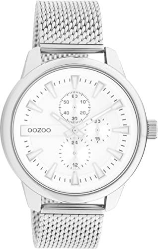 Oozoo Timepieces Herren Uhr - Armbanduhr Herren mit 20mm breites Metall Mesharmband | Hochwertige Uhr für Männer - Edle Analog Herrenuhr in rund