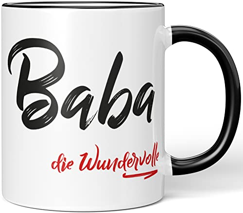 JUNIWORDS Tasse, Baba, die Wundervolle, Schwarz (5214047)