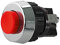 Pulsante unipolare con tasto rosso con contatto normalmente chiuso, foro di montaggio diametro 15mm - 250V 0,7A