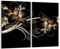DarHaus Plaque de protection universelle pour plaque de cuisson 2x30x52cm Pour plaques de cuisson Protection contre les éclaboussures Planche a découper en verre trempé Décoration, Orchidée Noir