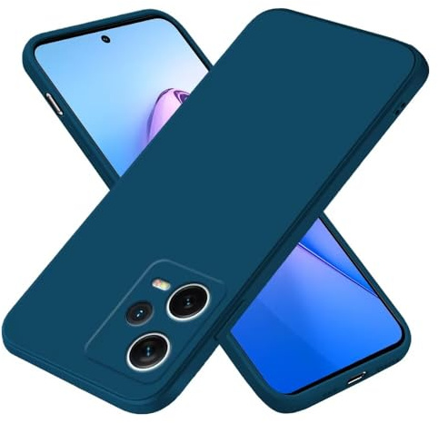 EASSGU Custodia per Redmi Note 12 Pro 5G (6.67 Inches), Cover Morbida in Silicone TPU - Blu zaffiro