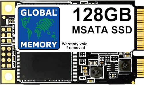 GLOBAL MEMORY Unidad de estado sólido MSATA (SSD) de 128 GB para ordenadores portátiles/escritorios/servidores/estaciones de trabajo/placas madre