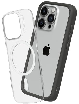 RhinoShield Mod NX Hülle für MagSafe für iPhone 15 Pro | Starker Magnet, Bumper-Case mit Backplate, modulares 2-Wege-Design, Fallschutz nach Militärstandard