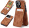 Sibada Multi-Funktionen Leder Handyhülle für iPhone 15 mit Standfunktion Card Slot Snap RFID Magnetverschluss Halten Leather Case for iPhone 15 (2023) 6.1 - Braun