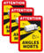 SL group - 3 Aufkleber Attention Angles Morts in 25 x 17 cm hochwertiger Magnet-Folie - Achtung Toter Winkel Magnetschild für Auto, Lkw, Bus & Wohnmobil - Hinweisschild für Pkw-Fenster magnetisch