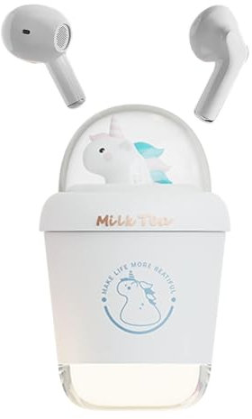 Unicorn Wireless Cute Earbuds For Kids Bluetooth Kids Earbuds For Small Ear Canals Cute Kawaii Headphones Earphones For Kids School Small Ears Girl Kid Earbuds Wireless Earbud Small Kids Ear Buds