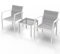 RANSENERS 3-Teilig Premium Balkonset Bistroset mit Metallrahmen und Polyrattan Sitzfläche für Garten Terrasse und Balkon (Weiß)