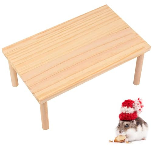 Hamster Platform, Hamster Cage Accessories Hamster Cage Platform, Hamster Stand Platforms Perches for Small Animals Natural Toys Cage Accessories for Mouse Gerbil Rat Chinchilla