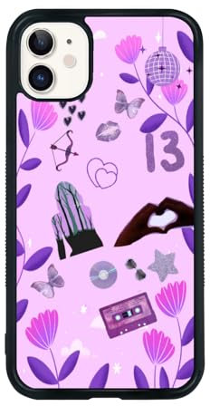 Seconddog Cool Art Aesthetic Cartoon Collage Pop Phone Case, Cute Flower Butterfly Pattern Design Cover Phone for iPhone 12 Mini for Teen Girls, Women