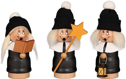 Christian Ulbricht Räuchermännchen Miniwichtel Kurrende - 3 Stück - 16,5 cm