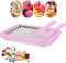 Baotkere Máquina para hacer yogur congelado, sorbete de helado, sartén con rodillo para puntos dulces, placa fría instantánea con 2 raspadores, ideal para hacer helados suaves, helados, batidos,