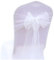 Wisafory 10 Stück Stuhlschleifen Organza Stuhl Schärpe Schleife Band Stuhlhussen Stuhl Organza Schleifenband Dekoration für Hochzeit Zeremonie Event Feier Party 18 x 275 cm Weiß 10 Stück