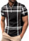 Men's 1/4 Zip Polo Shirts Summer Short Sleeve Breathable Quick Dry Golf Tennis Tops Casual Smart Work T Shirts Mens Sport T Shirts Bowling Shirts for Men Green Tunic Men T-Shirts (Black, XXL)