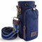 SOLLY AND RUE Water Bottle Holder With Strap For Owala Up To 32oz | Durable Cotton Canvas | Genuine Leather Trim | Insulated | Water Bottle Sling Crossbody | Front Pocket For Phone And Essentials