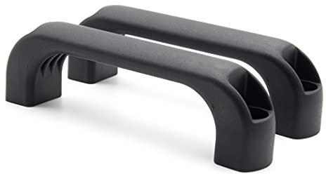 Enkotrade 2 Stück Bügelgriff mit Gewinde, Breite: 140 mm, Kunststoff Griff Handgriff D-Form Zuggriff Möbelgriff Türgriff