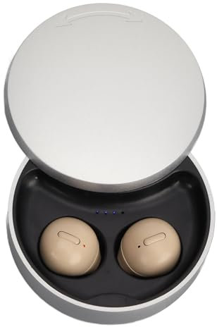 Wireless Earbuds, Invisible Mini Bluetooth Headphones Built In Microphone, Low Profile In Ear Noise Cancelling Hidden Earbuds with Charging Case for Sports, Work, Sleep, Workout