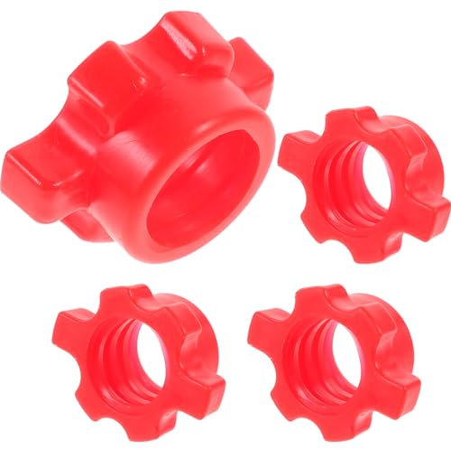 TOGEVAL Langhantel Befestigungsmutter Kunststoff Pe 2,2cm Innendurchmesser Verschleißfest Für Hantelstangen Fitnesszubehör Zuhause 4 Stück