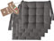 Il Tuo Artigiano Design 4 Stuhlkissen im Set, 40 x 40 cm 6 cm dick, Polsterung aus Schaumstoff und weichem Acryl, Sitzkissen Stuhl 4er Set, Stuhlkissen Outdoor 40x40 (4, Grau)