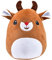 Kögler 20091 - Weihnachtliches Plüschtier, Squish Rentier in Hellbraun, ca. 35 cm