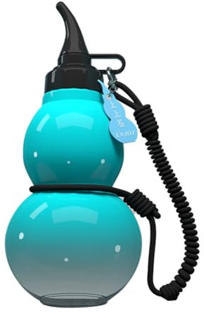 Pyatofy Bouteille d'eau Gourde Chinoise Rétro Inspirée Bouteille d'eau Style Gourde Chinoise Rétro Inspirée 800ML Bouteille d'eau en Gourde Bouteille d'eau de Sport en Gourde Bleue