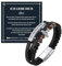 Gamtic Personalisierte Herren Leder Armband - Premium Edelstahl Wikingerarmband Lederarmband Armbänder Herren Armband mit Gravur Herrenarmbänder Geschenke für Männer (Ich Liebe Dich)