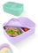 Lunchbox - Silikon Brotdose für Erwachsene - Bruchfeste und Auslaufsichere Bento Box, BPA frei, Spülmaschinenfest und Mikrowellengeeignet - Für die Arbeit, Büro & Unterwegs | 800ml (Pastel Lila)