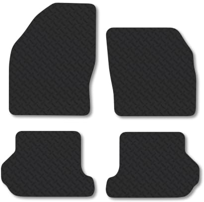 Ford Focus (2007-2011) [Convertible] 5mm Rubber Car Mats | Heavy Duty Rubber Tailored Fit Floor Mats Full Coverage Durable Waterproof Accessories Easy Clean Anti Slip Made in the UK