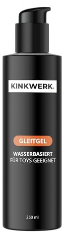 KINKWERK Wasserbasiertes Gleitgel 250 ml | Lang anhaltend & extra gleitfähig | Optimiert für Analverkehr | Kondom- & Toy-kompatibel | Leicht abwaschbar
