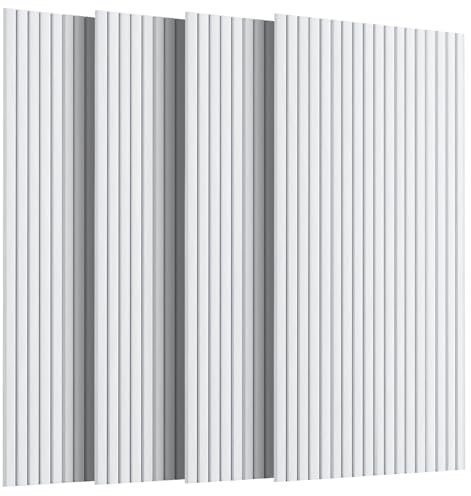 SVILINEK Soundproofing Panels Acoustic Panels 45.67x22.83 Self-Adhesive 3D Sound Absorbing Wall Panels,for Sound Absorbing, Soundproof Panels for Living Room (White, 4-Pack (29sq.ft.))