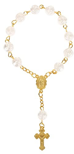 BESPORTBLE Corda Braccialetto rosa rosario Bracciali con perline Bracciale per perle di preghiera in legno braccialetto da donna con perline bracciali gioielli resina