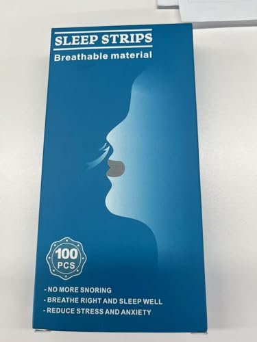 Nasenpflaster Schnarchen 100 Stück, Premium schwarze Nasal Strips. Besseres Atmen bei verstopfter Nase, gegen Schnarchen, besserer Schlaf, Perfektes Schnarchstopper, stoppt nächtliches Schnarchen