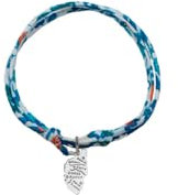 TALISMAN JEWELLERY Bracelet en Argent Sterling 925 avec cordon Liberty Ajustable - Carte de l'île de Corse, Corsica (10 mm x 20 mm de pièce)