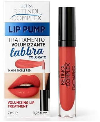 Ultra Retinol Complex 005 Noble Red Lip Pump Color 7ml - Volumizing Lip Treatment & Anti-Aging Effekt - Langanhaltender Farbglanz
