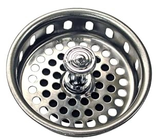 Danco 80900 Universal Basket Strainer with Drop Center Post, Stainless Steel, Chrome Plated