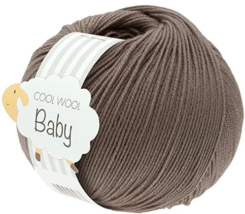 LANA GROSSA Cool Wool Baby | 100% Schurwolle Merino, filzfrei | Handstrickgarn aus 100% Schurwolle (Merino) | 50g Wolle zum Stricken & Häkeln | 220m Garn FB 211